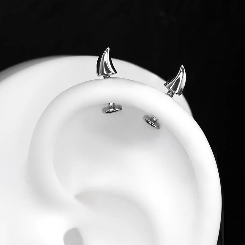Men'S Accessories Jewelry Sale - Sıcak Fırsat Sevimli Şeytan Boynuzu Piercing