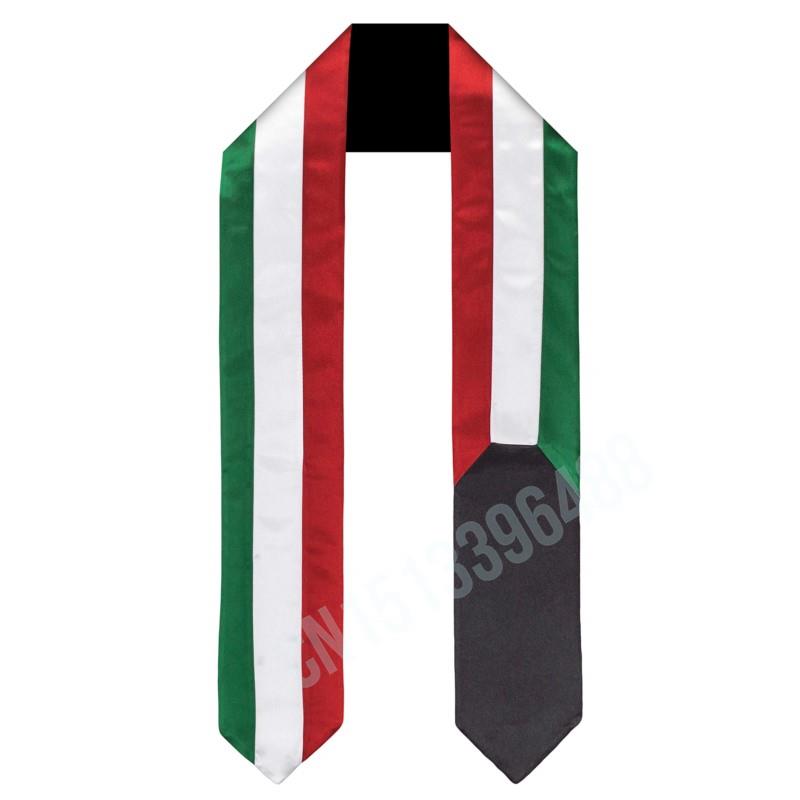Men Accessories Kuwait - Kuveyt Bayrağı Eşarp Üst Baskı Mezuniyet