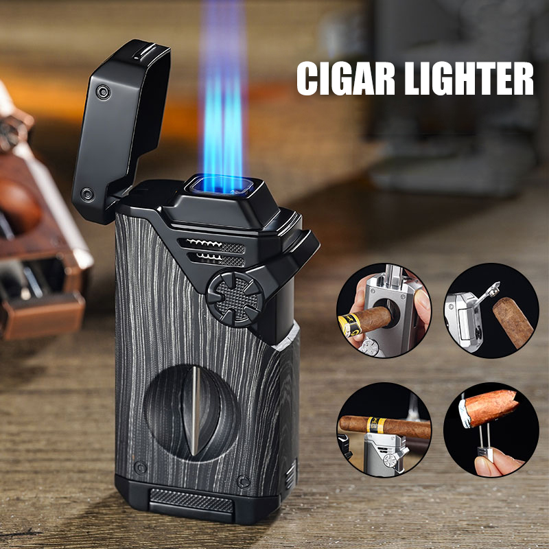 Cigar Cutter Set - Çok Fonksiyonlu Puro Çakmak Seti, 4