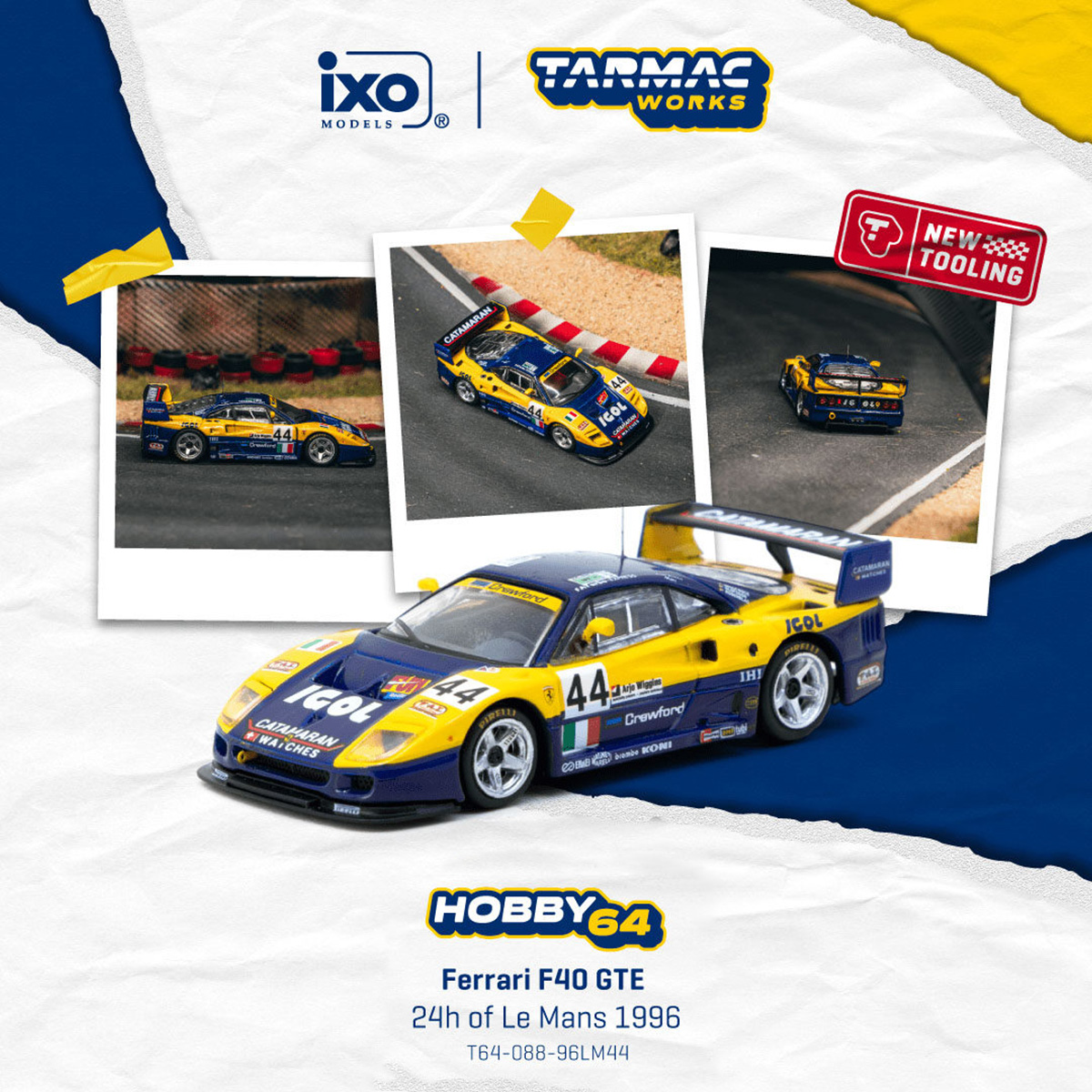 Men Accessories Collection - Stokta Mevcut TW 1:64 Ferrari F40
