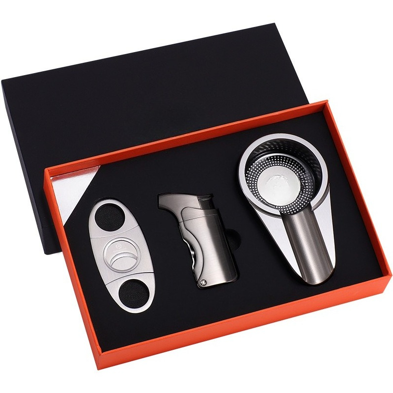 Cigar Cutter Set - Puro Aksesuarı Hediye Seti 3 Parçalı