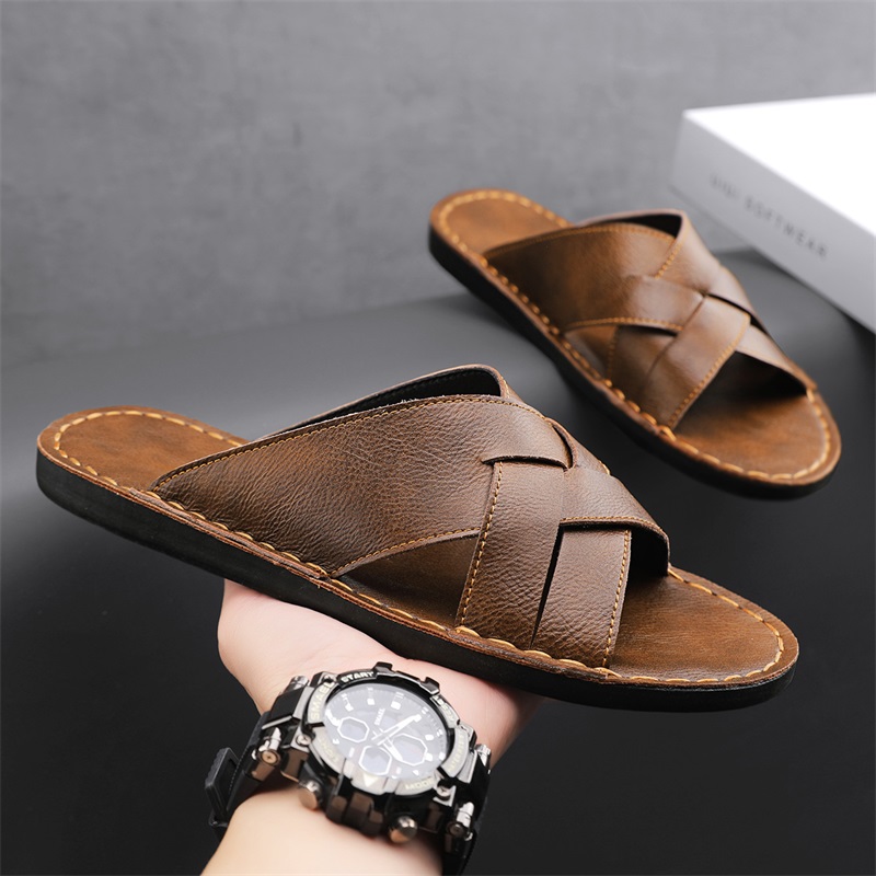 Hakiki Deri Erkek Rahat Sandal - Men'S Accessories Leather incelemesi ve fiyatı