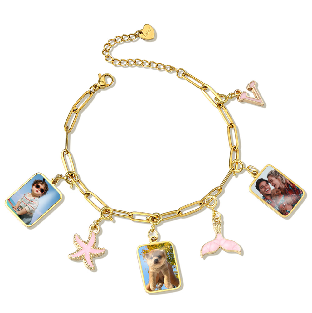 Kişiselleştirilmiş Fotoğraf Ha - Men'S Accessories Jewelry Bracelet incelemesi ve fiyatı