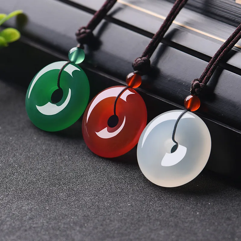 Doğal renkli yeşim çörek kolye - Men Accessories Gift incelemesi ve fiyatı