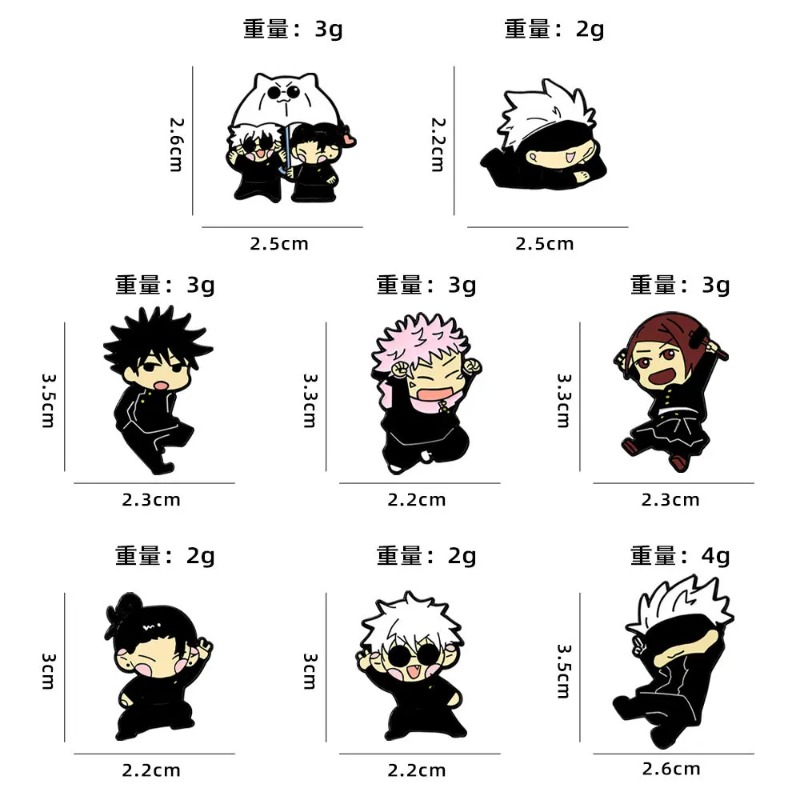 8 adet Anime Itadori Yuji Emay - Lapel Pin Enamel incelemesi ve fiyatı