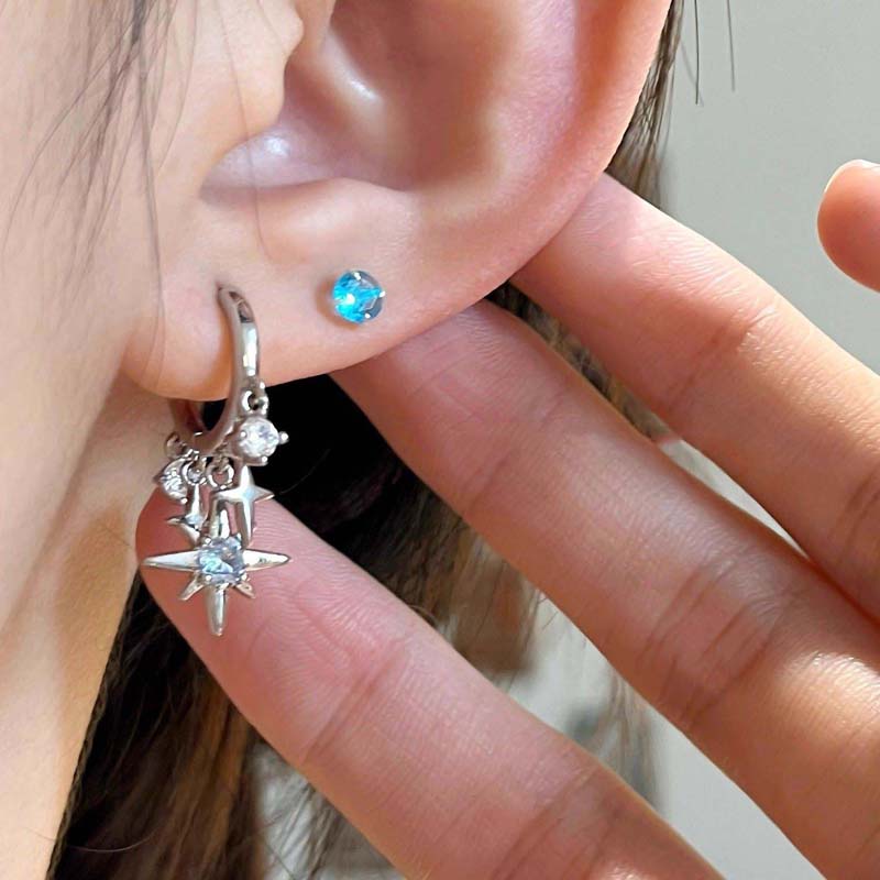 Yeni Y2K Mavi Zirkon Yıldız Pü - Men'S Accessories Jewelry Sale incelemesi ve fiyatı