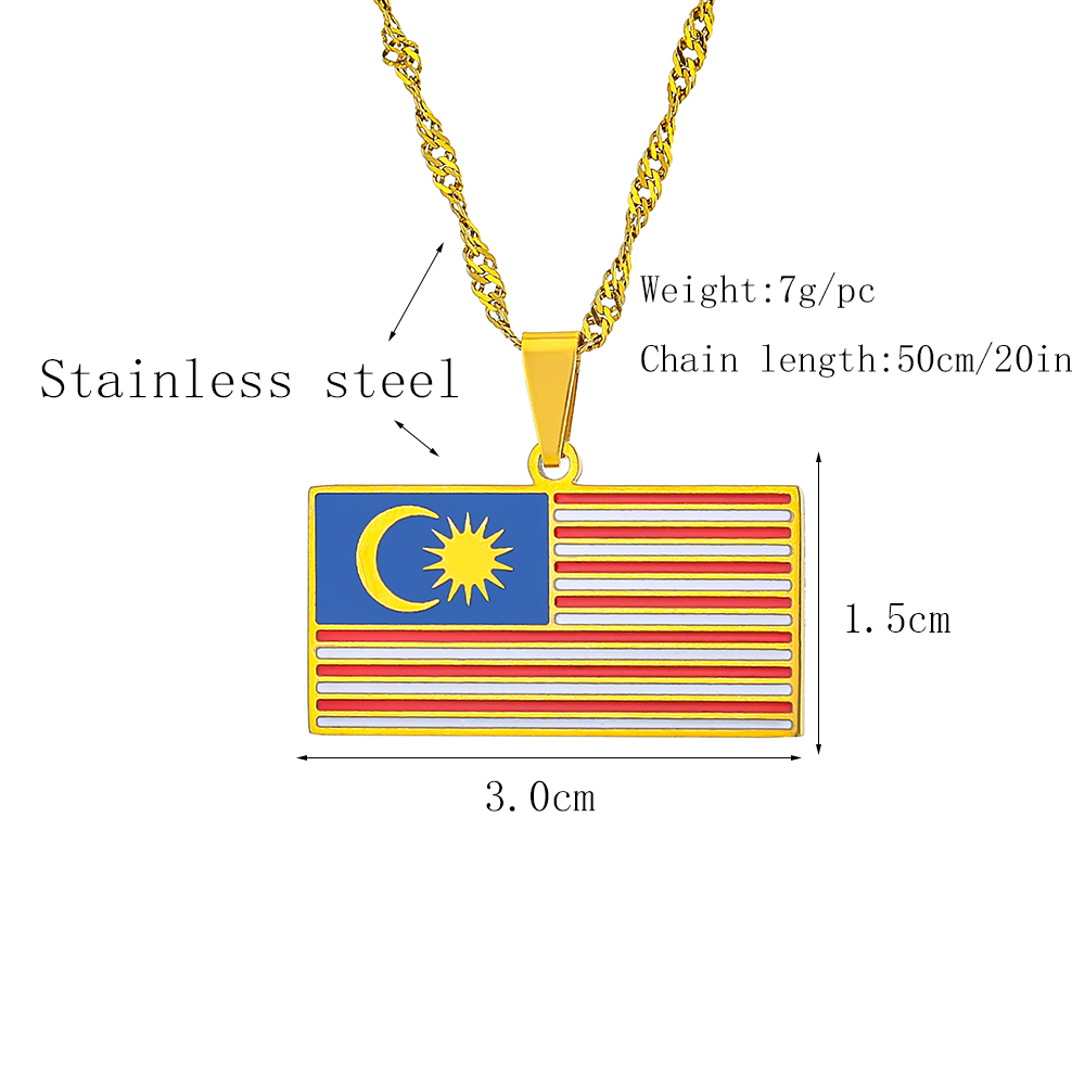 Paslanmaz Çelik Malezya Bayrağ - Men'S Accessories Malaysia incelemesi ve fiyatı