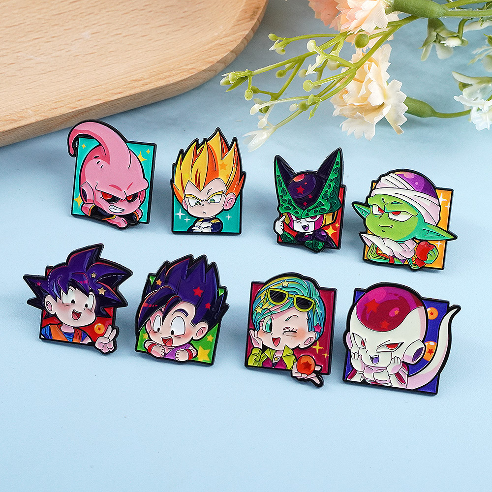 8 Adet Chibi Goku Karakter Ema - Lapel Pin Enamel incelemesi ve fiyatı