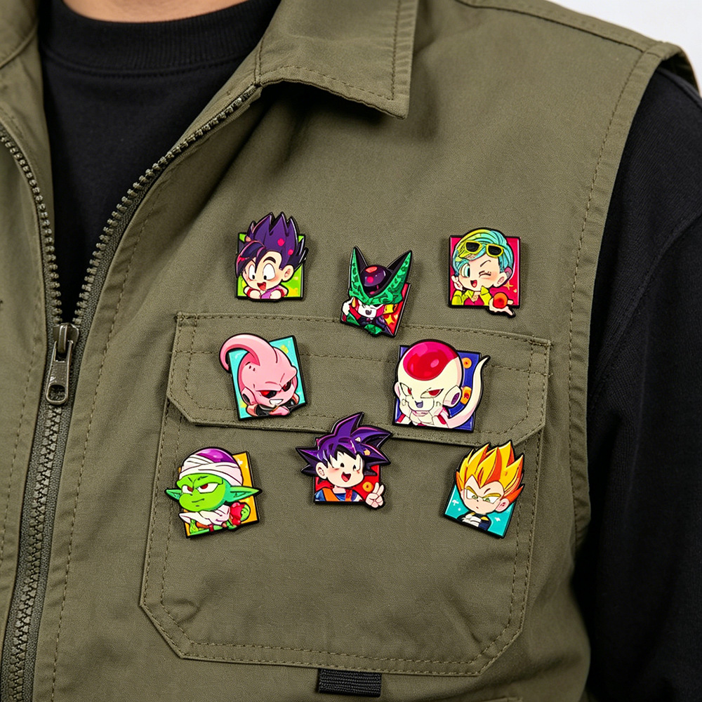 8 Adet Chibi Goku Karakter Ema - Lapel Pin Enamel incelemesi ve fiyatı